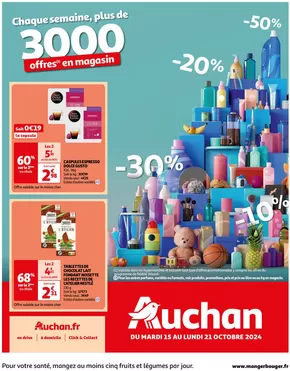 Catalogue Auchan Hypermarché à Cruscades | Faites le plein de promos dans votre magasin  | 15/10/2024 - 21/10/2024