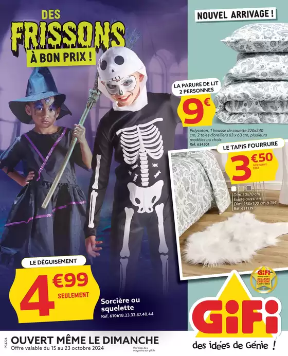 Catalogue Gifi à Villebon-sur-Yvette | Des frissons à bon prix !  | 16/10/2024 - 27/10/2024