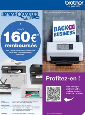 Promos de Multimédia et Electroménager à Thionville | Jusqu'à 160€ remboursés avec Brother sur LDLC | 09/10/2024 - 30/11/2024