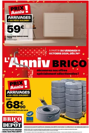 Promos de Bricolage à Lille | L'ANNIV BRICO sur Brico Dépôt | 11/10/2024 - 24/10/2024