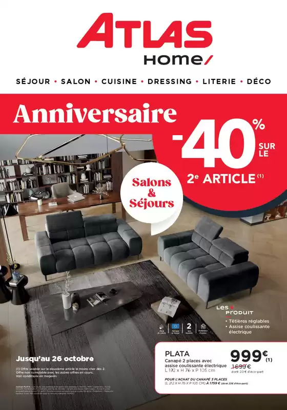 Catalogue Atlas à Nice | Anniversaire -40% sur le 2e article | 10/10/2024 - 26/10/2024