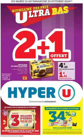 Catalogue Hyper U à Marnoz | Quinzaine Commerçante | 15/10/2024 - 20/10/2024