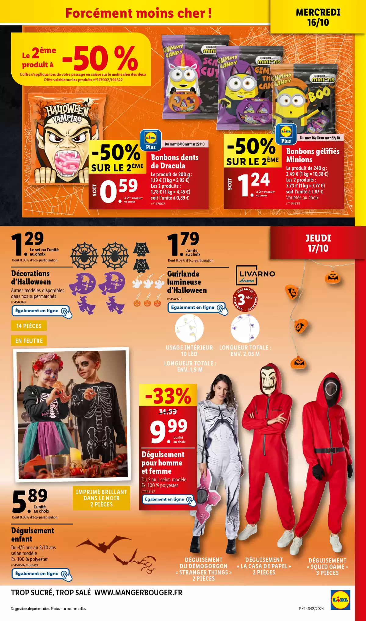 Catalogue Préparez-vous pour Halloween : Costumes, décorations et accessoires à prix mini, page 00029