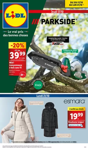 Catalogue Lidl à Fresnay-le-Comte | Découvrez des réductions exclusives sur une vaste gamme de produits mode, maison et loisir ! | 17/10/2024 - 21/10/2024