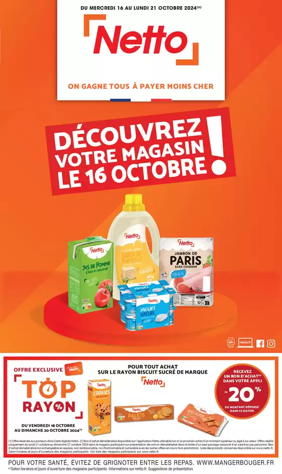 Catalogue Netto à Revel (Haute Garonne) | NOUVEAUX POINTS DE VENTE | 16/10/2024 - 21/10/2024