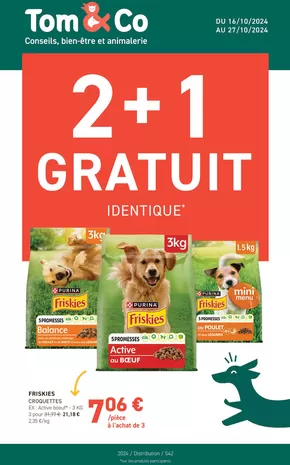 Promos de Jardineries et Animaleries à Baralle | 2+1 GRATUIT sur Tom&Co | 11/10/2024 - 27/10/2024