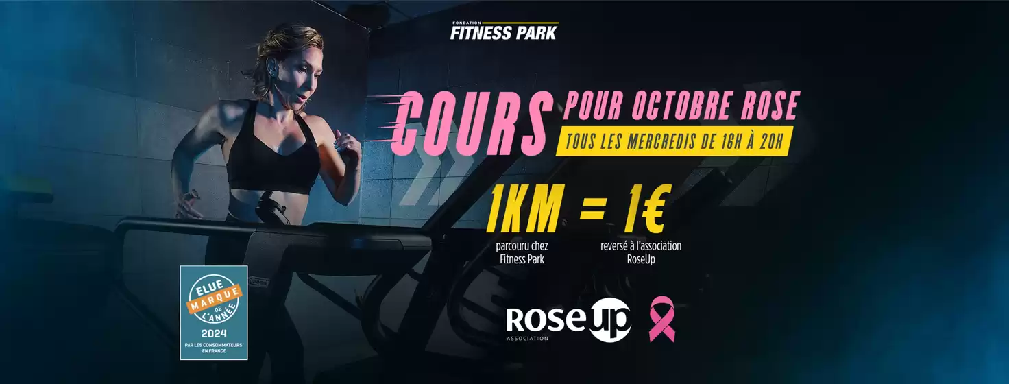 Catalogue Fitness Park à Nantes | COURS POUR OCTOBRE ROSE | 11/10/2024 - 31/10/2024