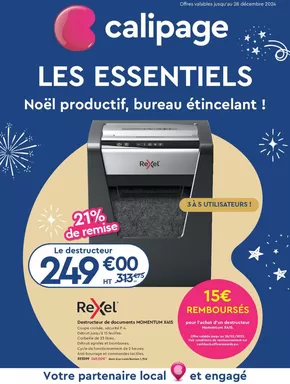 Promos de Multimédia et Electroménager à Villeneuve-d'Ascq | Les Essentiels sur Calipage | 11/10/2024 - 28/12/2024