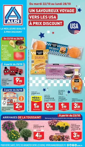 Catalogue Aldi à Marseille | Un savoureux voyage vers les USA à prix discount | 22/10/2024 - 28/10/2024