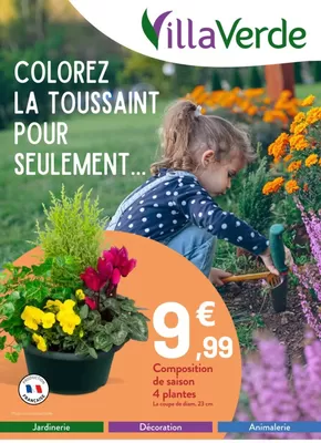 Promos de Jardineries et Animaleries à Saint-Nazaire (Loire Atlantique) | VillaVerde Automne hiver 2024 sur VillaVerde | 14/10/2024 - 01/11/2024