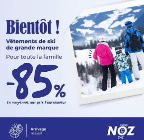 Promos de Bazar et Déstockage à Commercy | Doudounes, vestes, pantalons, salopettes, polaires, gants et bonnets, à -85% en moyenne de leurs prix publics sur Noz | 15/10/2024 - 22/10/2024