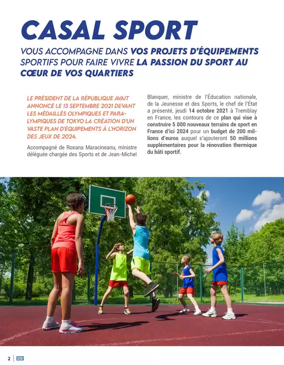 Catalogue Casal Sport à Toulouse | Équipements sportifs de proximité pour la préparation aux JO 2024 | 15/10/2024 - 31/12/2024