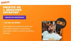 Promos de Sport à Mérignac (Gironde) | profite de 4 semaines offertes sur Basic Fit | 15/10/2024 - 31/10/2024