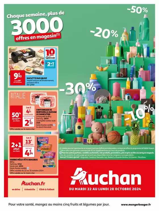 Catalogue Auchan Hypermarché à Tours | Une semaine d'offres à prix cassés  | 22/10/2024 - 28/10/2024