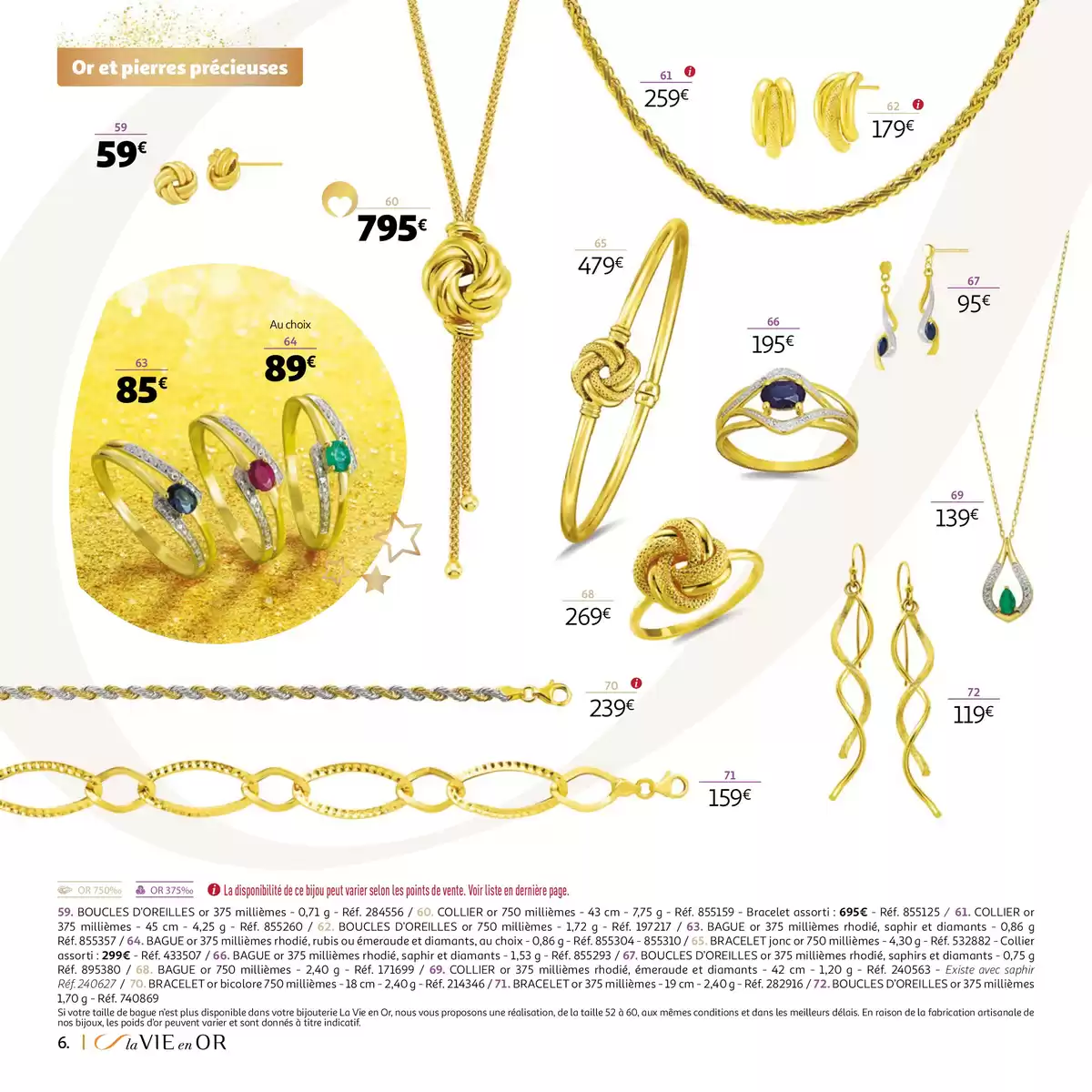 Catalogue La VIE en OR : collection cadeaux bijoux, page 00006