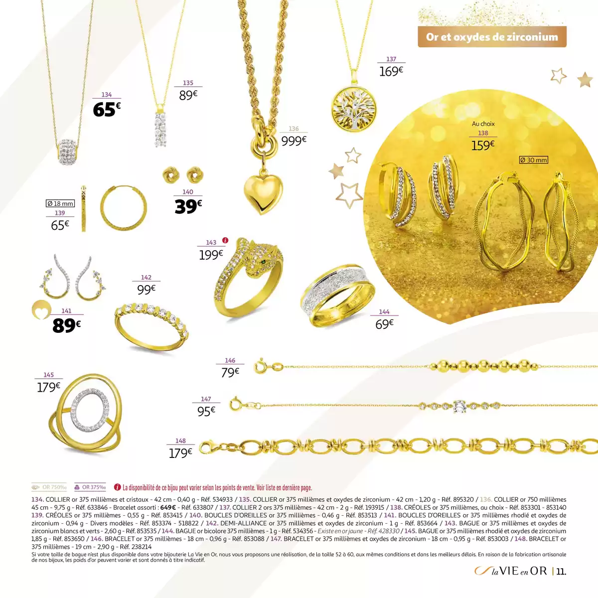 Catalogue La VIE en OR : collection cadeaux bijoux, page 00011