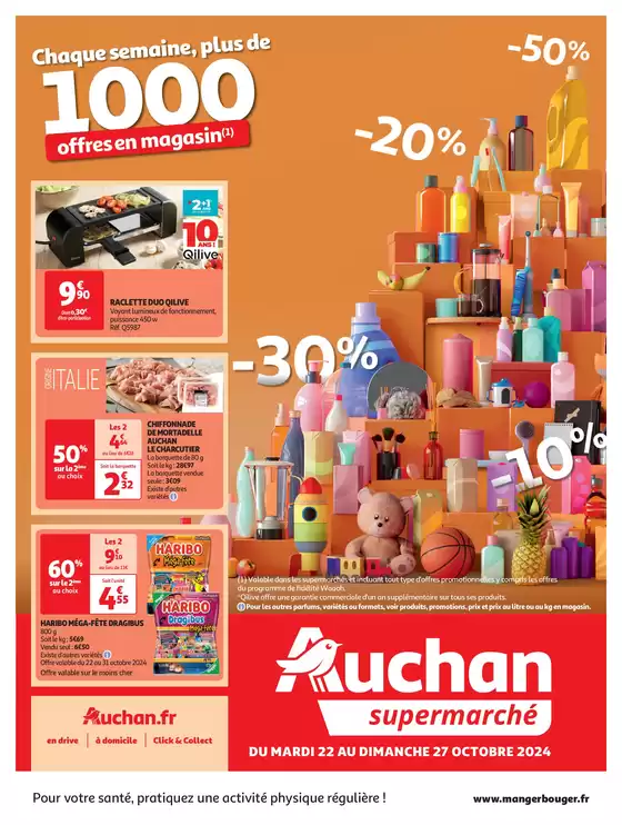 Catalogue Auchan Supermarché à Fréjus | Il est encore temps de faire le plein de promos  | 22/10/2024 - 27/10/2024