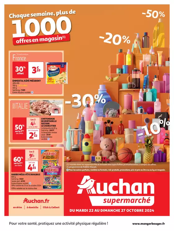 Catalogue Auchan Supermarché à Antibes | Il est encore temps de faire le plein de promos  | 22/10/2024 - 27/10/2024