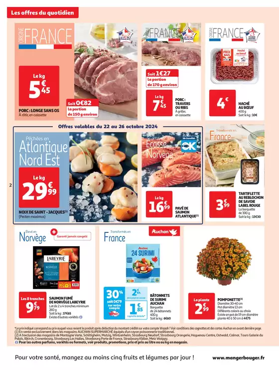 Catalogue Auchan Supermarché à Antibes | Il est encore temps de faire le plein de promos  | 22/10/2024 - 27/10/2024