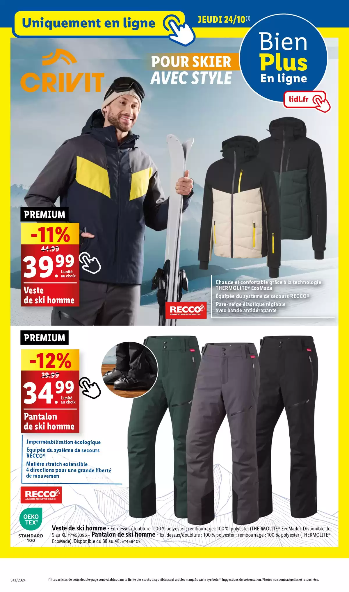 Catalogue Skiez à prix réduit en profitant des bonnes affaires sur notre marque de sport Crivit, page 00036