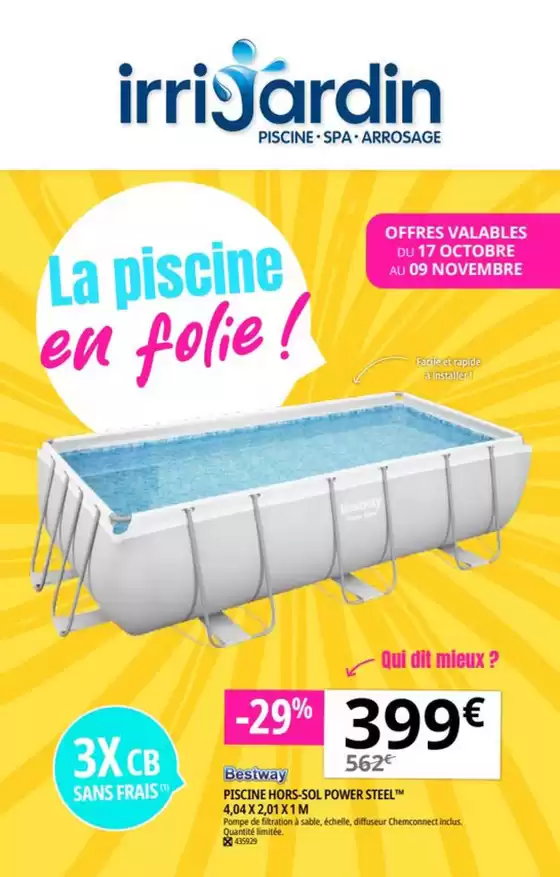 Catalogue Irrijardin à Strasbourg | La piscine en folie ! | 17/10/2024 - 09/11/2024