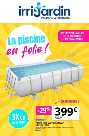 Promos de Jardineries et Animaleries à Auch | La piscine en folie ! sur Irrijardin | 17/10/2024 - 09/11/2024