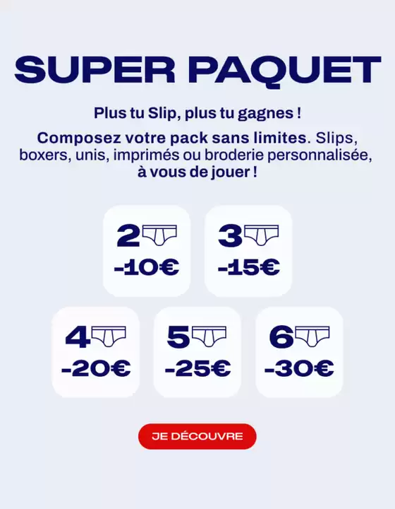 Catalogue Le Slip Français | Super paquet | 17/10/2024 - 31/10/2024