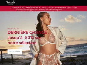 Promos de Mode à Rennes | LES TENTATIONS DERNIÈRE CHANCE : Jusqu'à -50% sur notre sélection sur Aubade | 18/10/2024 - 31/10/2024