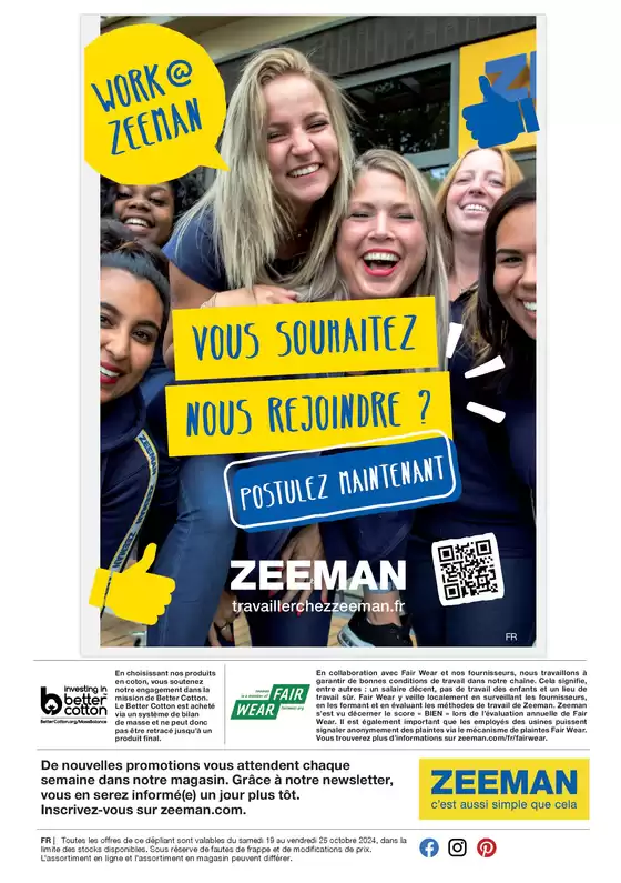 Catalogue Zeeman à Lyon | Toutes les chaussettes 3+1 paire gratuite | 21/10/2024 - 25/10/2024