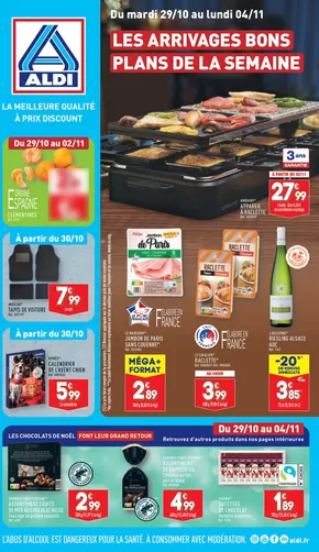 Promos de Discount Alimentaire à Valenciennes | Les arrivages bons plans de la semaine sur Aldi | 29/10/2024 - 04/11/2024