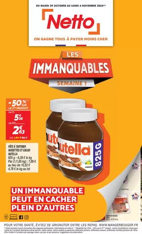 Catalogue Netto à Septèmes-les-Vallons | SEMAINE PROCHAINE : LES IMMANQUABLES | 29/10/2024 - 04/11/2024