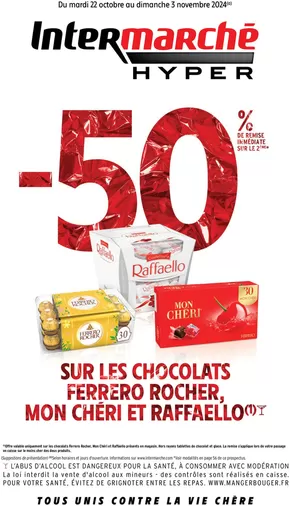 Catalogue Intermarché Hyper à Limoges | -50% de remise immédiate sur le 2ème sur une sélection de produits Ferrero | 22/10/2024 - 03/11/2024