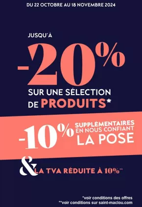 Promos de Meubles et Décoration à Boulogne-Billancourt |  Promos revêtements de sols sur Saint Maclou | 22/10/2024 - 18/11/2024