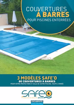 Promos de Jardineries et Animaleries à Saint-Sébastien-sur-Loire | 3 MODÈLES SAFE’O sur Cash Piscines | 22/10/2024 - 31/12/2024