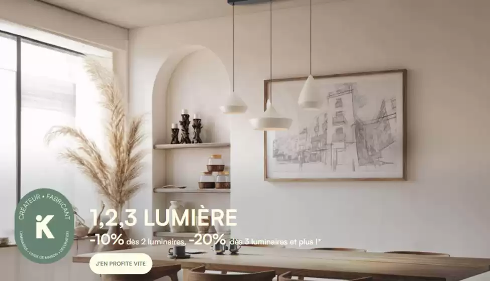 Catalogue Keria Luminaires à Lyon | -10% dès 2 luminaires, -20% dès 3 luminaires et plus ! | 22/10/2024 - 30/11/2024