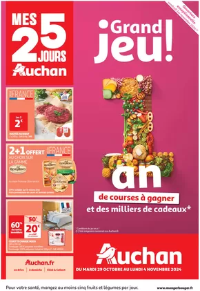 Catalogue Auchan Hypermarché à Beauvais | Top depart : 25 jours Auchan  | 29/10/2024 - 04/11/2024