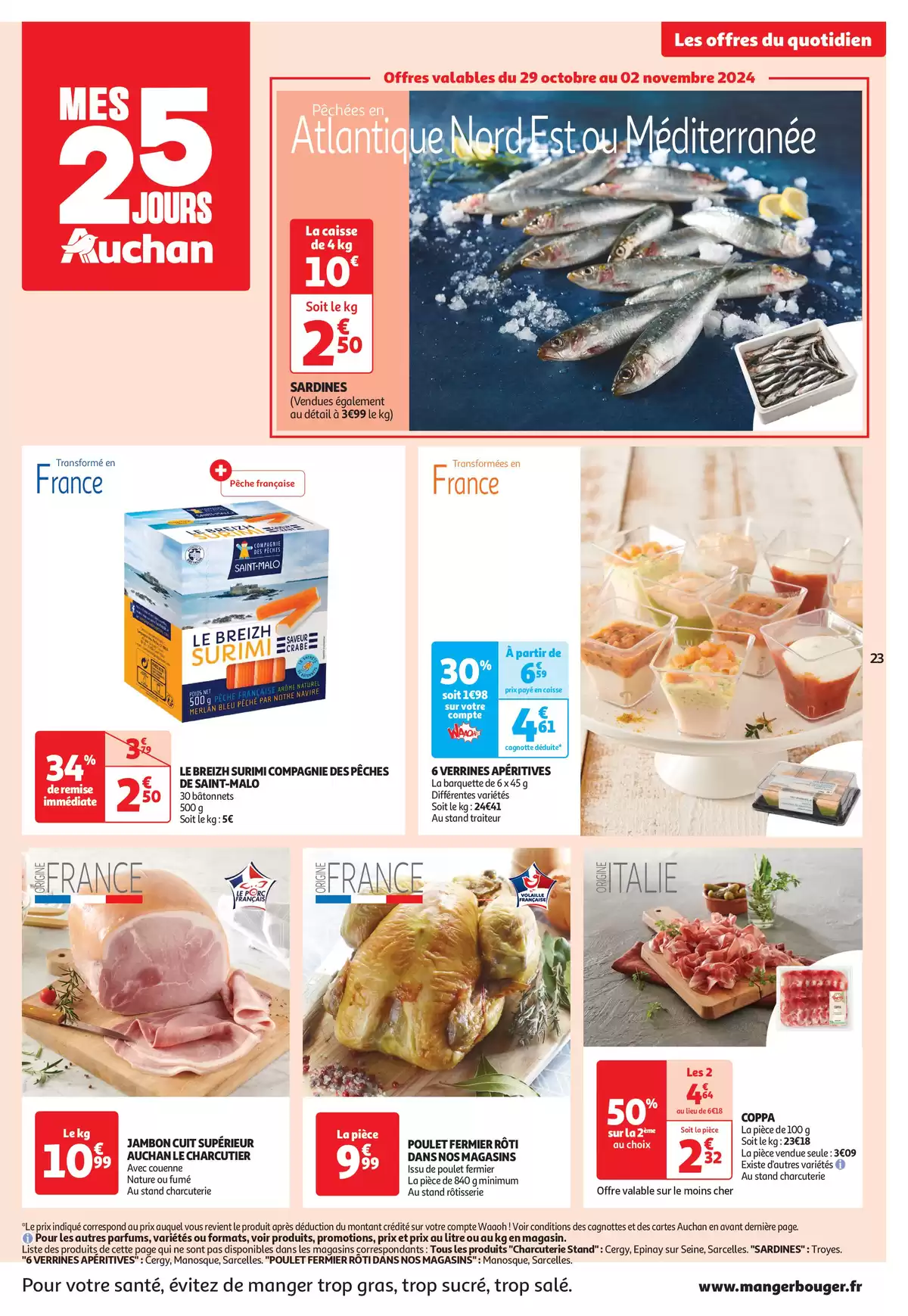 Catalogue Top depart : 25 jours Auchan , page 00023