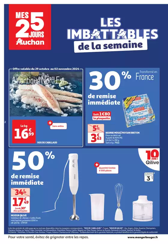 Catalogue Auchan Hypermarché à Mâcon | Top depart : 25 jours Auchan  | 29/10/2024 - 04/11/2024