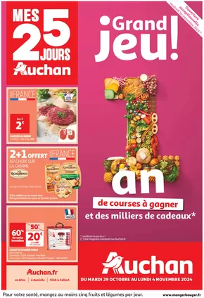 Catalogue Auchan Hypermarché à Villers-Saint-Paul | Top depart : 25 jours Auchan  | 29/10/2024 - 04/11/2024