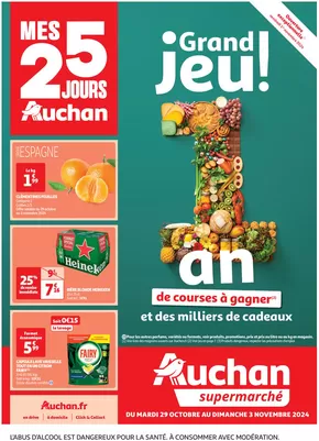 Catalogue Auchan Supermarché à Brunoy | Les 25 jours Auchan, c'est maintenant !  | 29/10/2024 - 03/11/2024