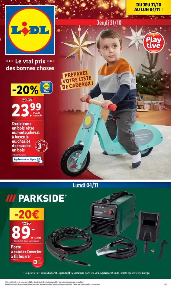 Catalogue Lidl à Quiévrechain | Besoin d'idées cadeaux pour émerveiller les enfants ? Craquez pour les jouets Lidl | 31/10/2024 - 04/11/2024