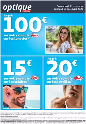 Promos de Supermarchés à Le Portel | Découvrez les dernières offres optiques de l'année ! sur Auchan Hypermarché | 01/11/2024 - 31/12/2024