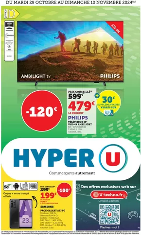 Promos de Multimédia et Electroménager à Rezé | Spécial Image et Son sur Hyper U | 29/10/2024 - 10/11/2024