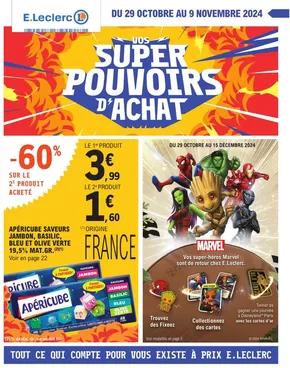 Promos de Supermarchés à Le Relecq-Kerhuon | EVENEMENT 10 sur E.Leclerc | 29/10/2024 - 09/11/2024