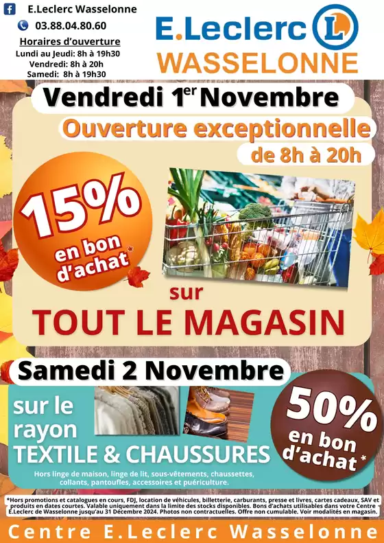 Ouverture 1 Novembre