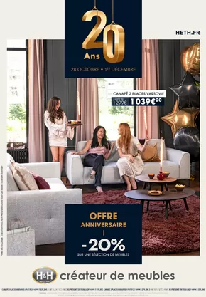 Promos de Meubles et Décoration à Portet-sur-Garonne | OFFRE ANNIVERSAIRE -20 % sur H&H | 28/10/2024 - 01/12/2024