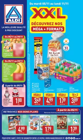 Catalogue Aldi à Toulouse | XXL découvrez nos méga + formats | 05/11/2024 - 11/11/2024