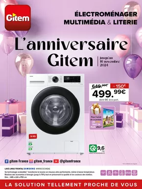 Promos de Multimédia et Electroménager à Tourcoing | L'anniversaire Gitem sur Gitem | 28/10/2024 - 16/11/2024