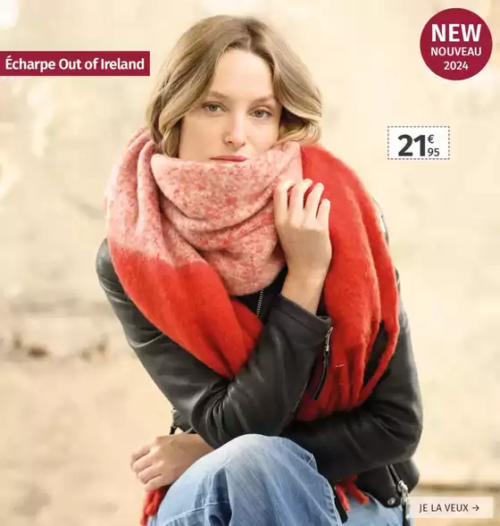 Catalogue Le Comptoir irlandais à Bordeaux | Echarpe Mily Rouge Out Of Ireland | 28/10/2024 - 31/10/2024