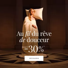 Promos de Meubles et Décoration à Clermont-Ferrand | Au fil du rêve de douceur Jusqu'à -30% sur Yves Delorme | 28/10/2024 - 09/11/2024